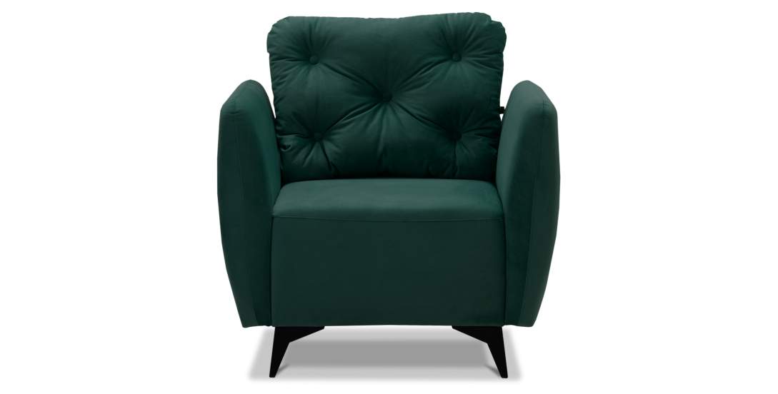 Нераскладное кресло Тиволи изумрудный велюр 