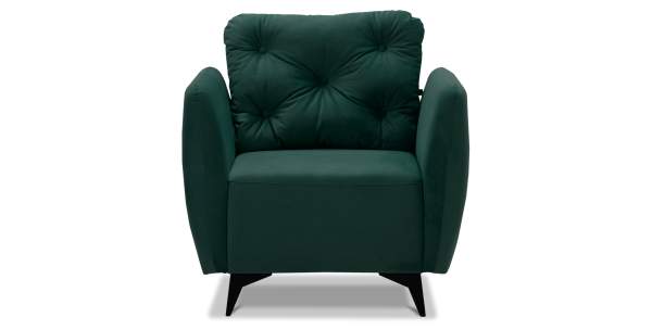 Нераскладное кресло Тиволи изумрудный велюр 