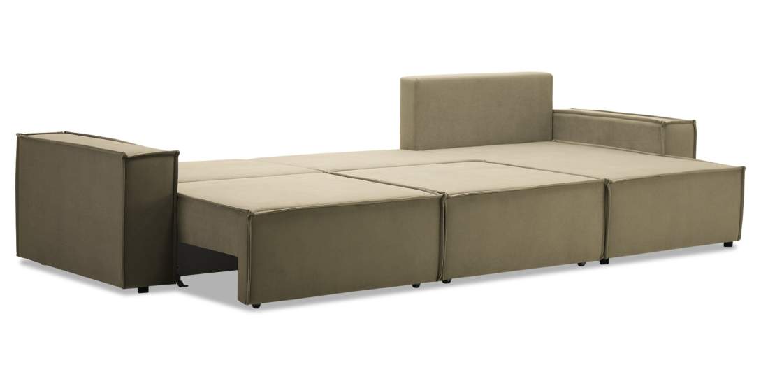 Угловой диван Фабио Max Бежевый велюр