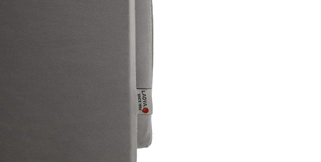 Угловая кушетка левая Иби Дымчатый серый велюр