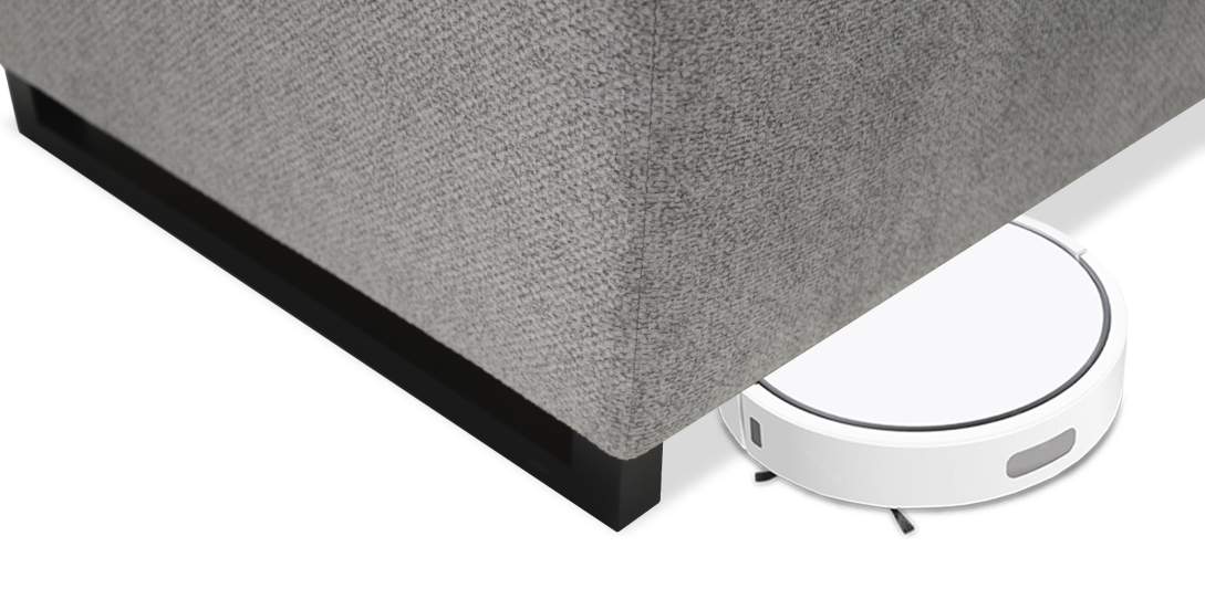 Прямой диван Морма Серебристый велюр