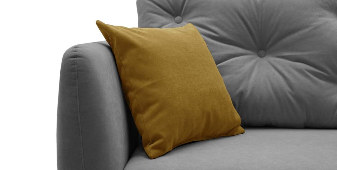 Прямой мини диван Тиволи 120 Серый велюр 