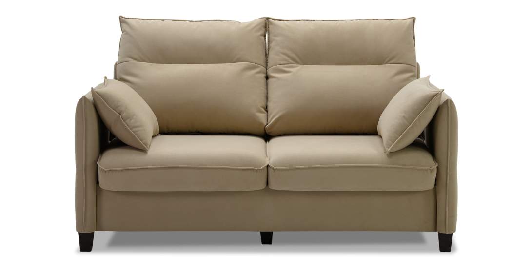 Прямой мини диван Палермо серый велюр