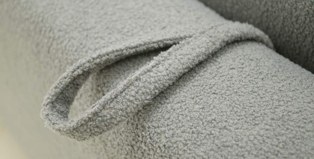 Угловой диван Вебер Серебристый букле Уцененный