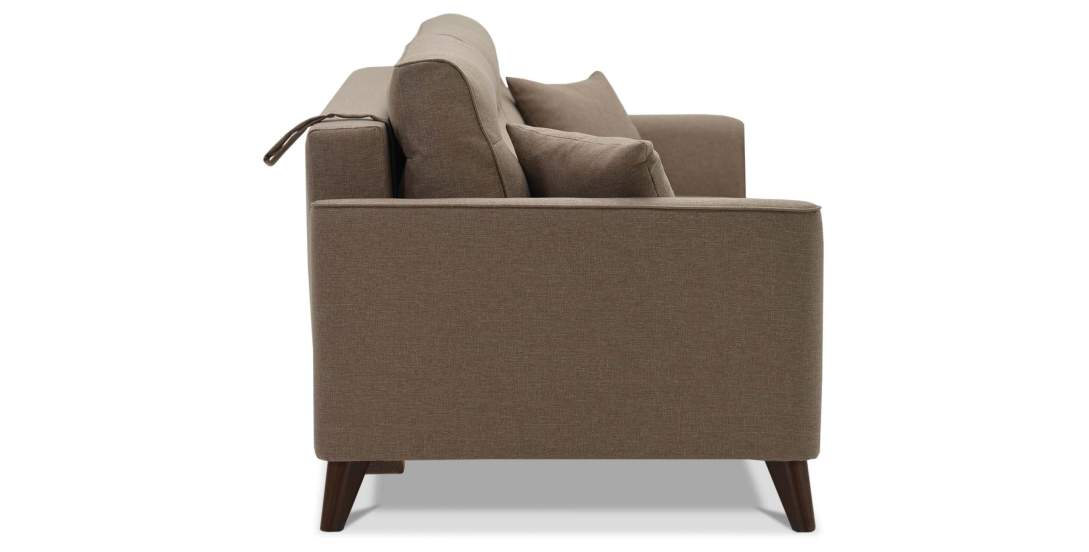 Прямой диван Авилла Светло-коричневая рогожка