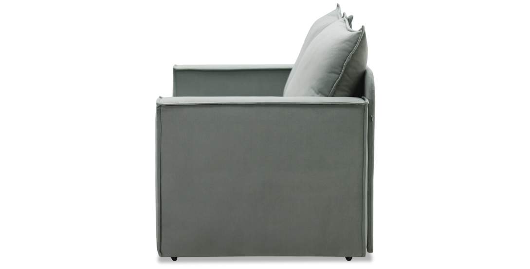 Прямой мини диван Бохо Бирюзовый велюр 