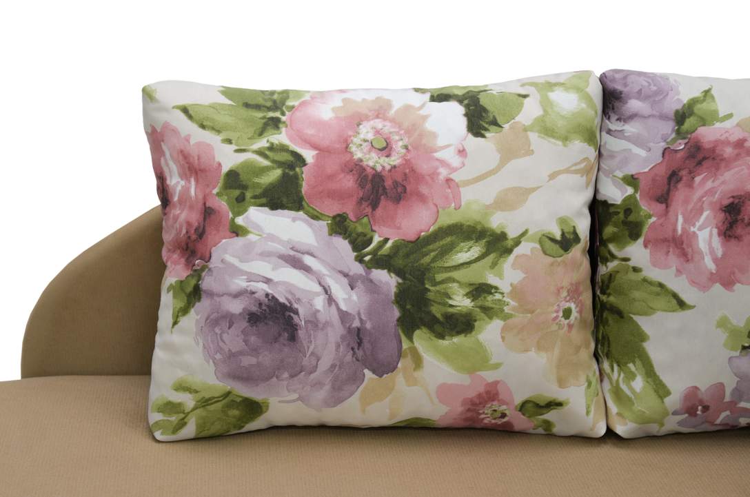 Угловая кушетка правая Иби бежевый велюр