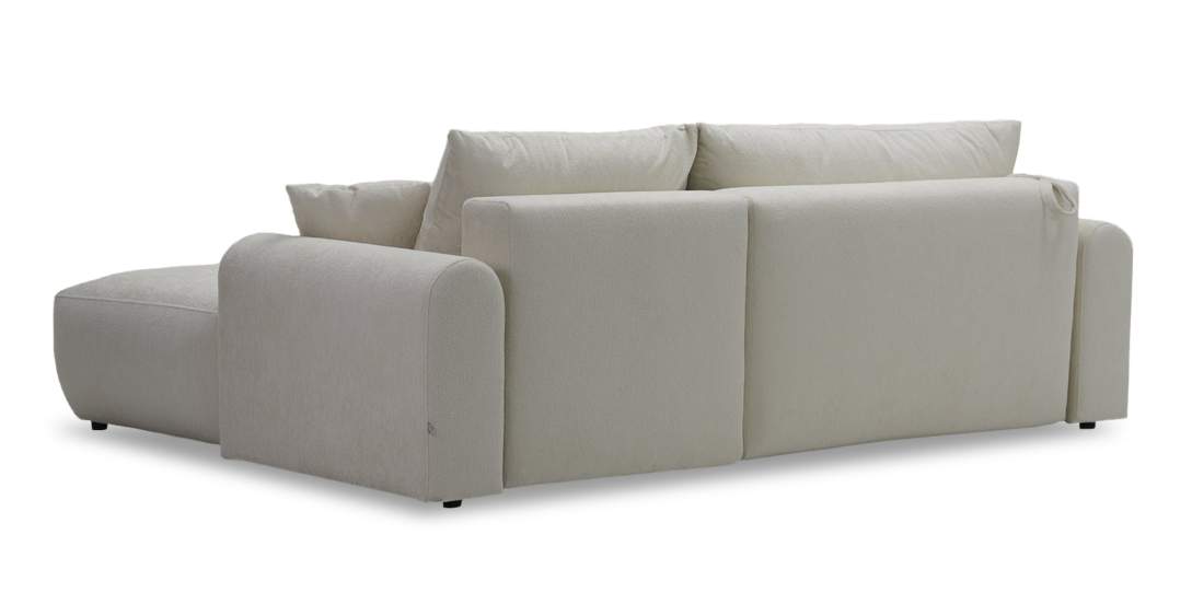 Угловой диван левый Кьянти Молочный шенилл