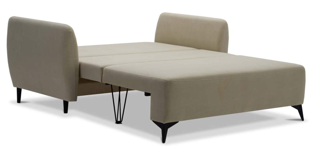 Прямой мини диван Тиволи 120 Айвори велюр 