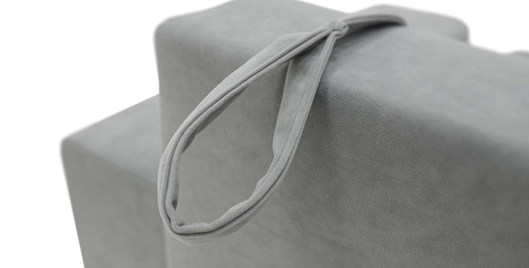 Прямой диван Майами Серый велюр 