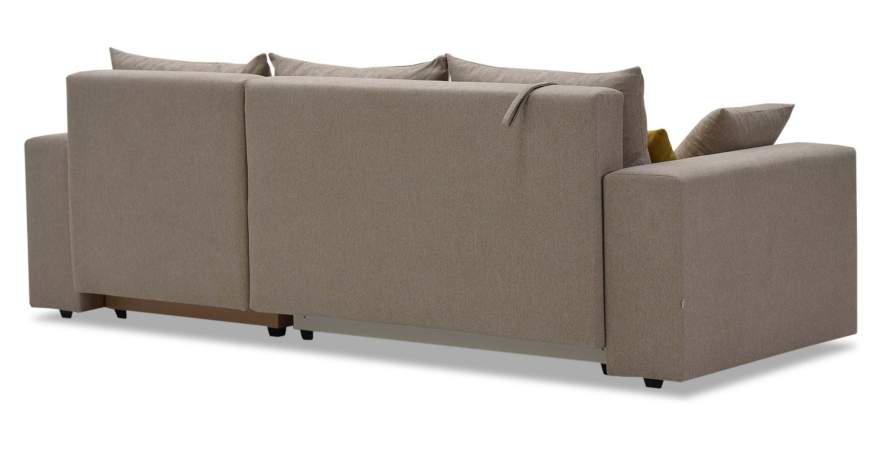 Угловой диван правый Майами Бежевый шенилл 