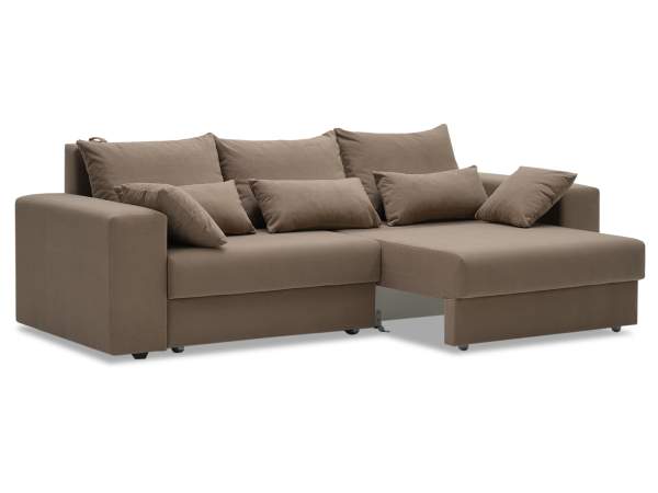 Прямой диван Майами бежевый велюр Уцененный