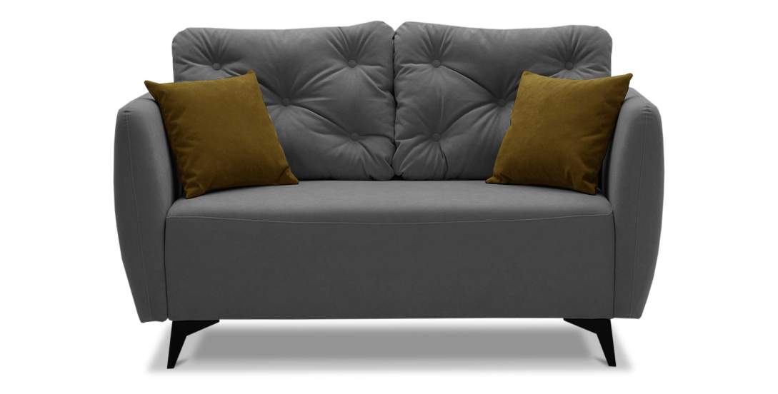 Прямой диван-кушетка Тиволи 120 Серый велюр 