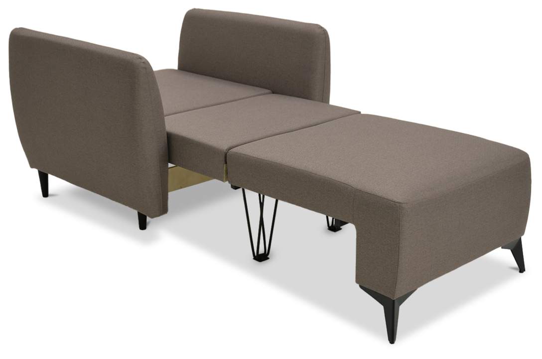 Раскладное кресло Тиволи коричневая рогожка