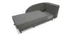 Угловая кушетка левая Иби светло-серый велюр