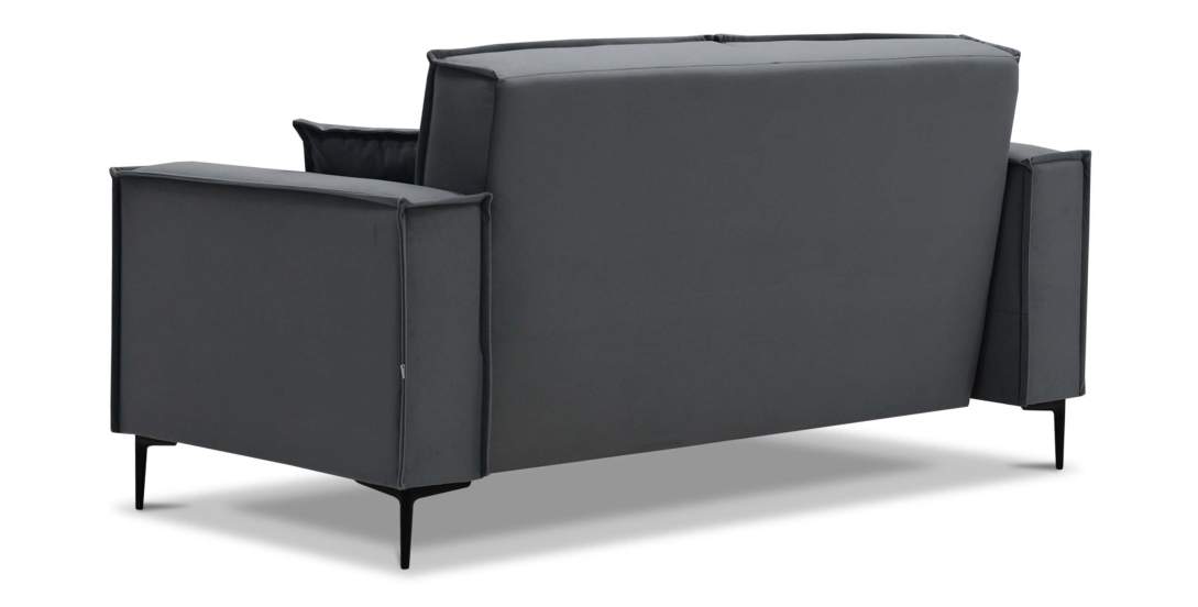 Прямой мини диван Авиньон Серый велюр