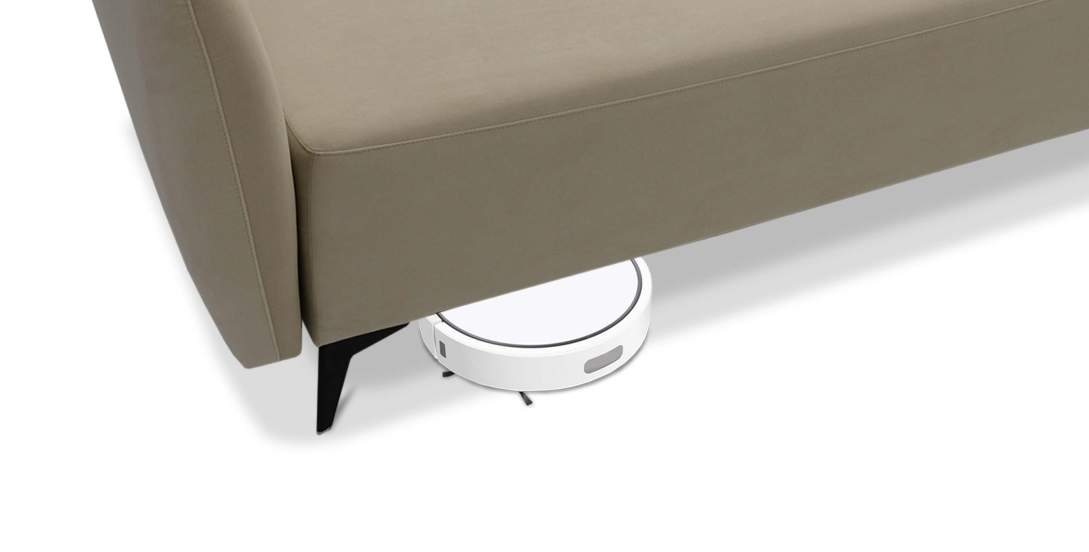 Прямой мини диван Тиволи 120 Айвори велюр 