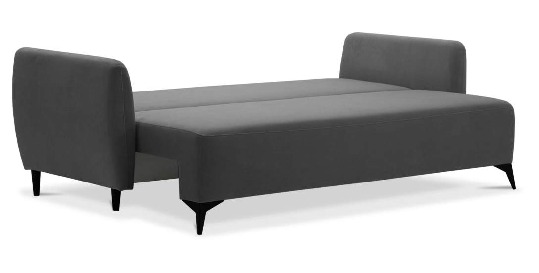 Прямой диван Тиволи Серый велюр 