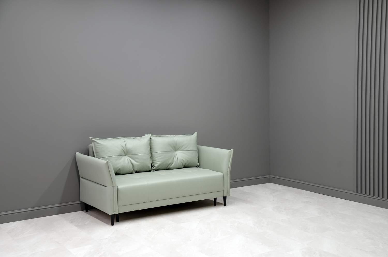 Прямой мини диван Лома 140 мятная искусственная кожа