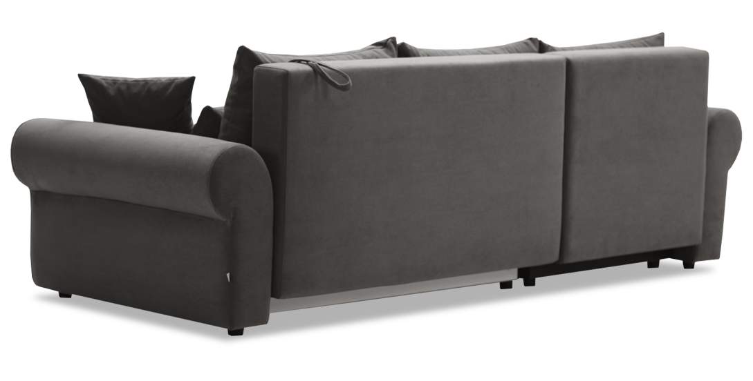 Угловой диван Тьерри Антрацитовый велюр 