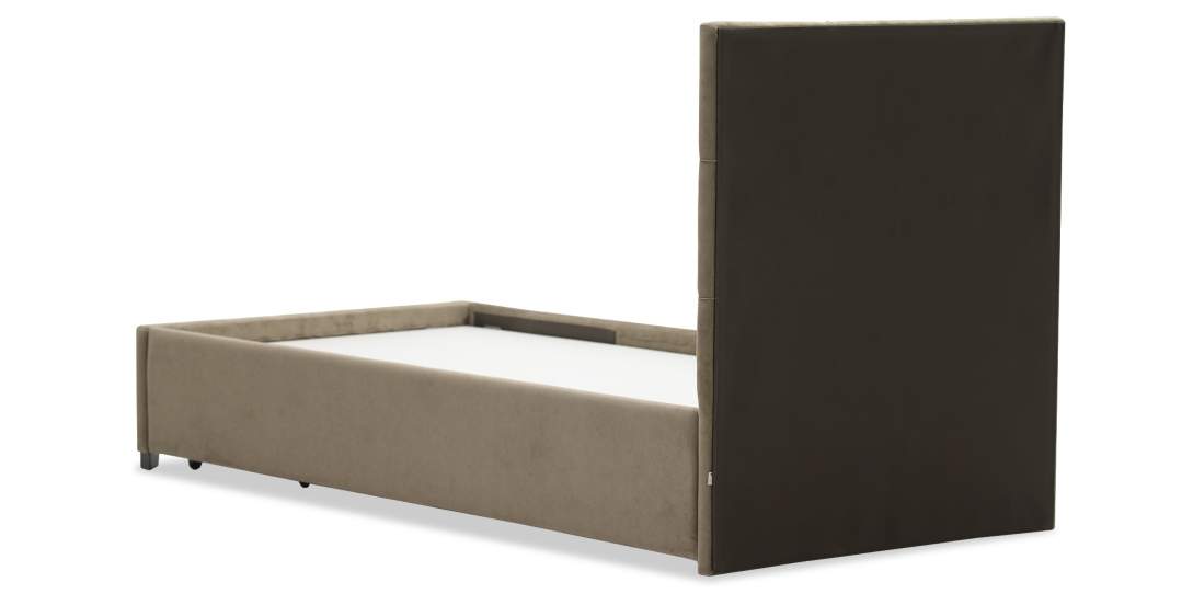 Односпальная кровать Борба 90 светло-коричневый велюр