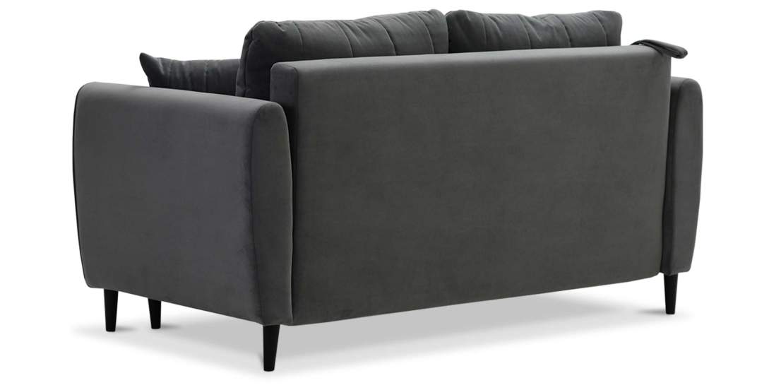 Прямой мини диван Калано 120 Серый велюр