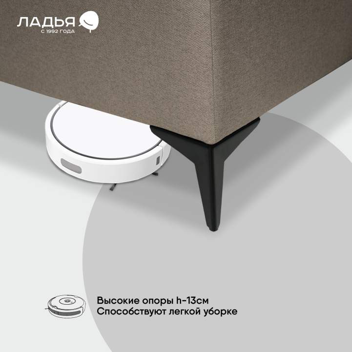 Угловой диван Тиволи коричневая рогожка