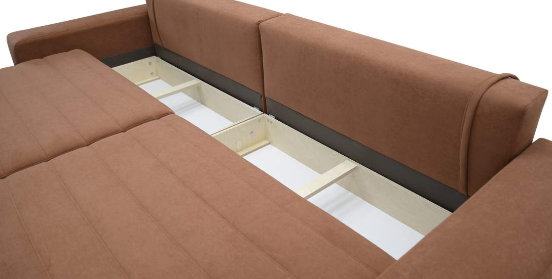 Прямой диван Белес Терракотовый велюр 