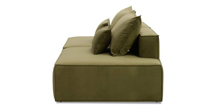 Прямой диван Рейф травяной велюр