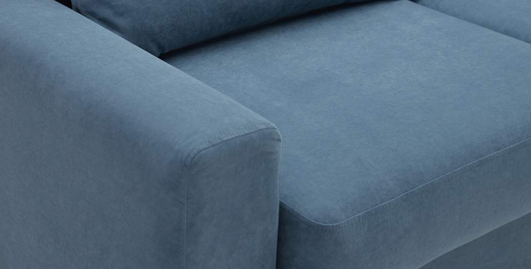 Угловой диван левый Вегас Индиго велюр