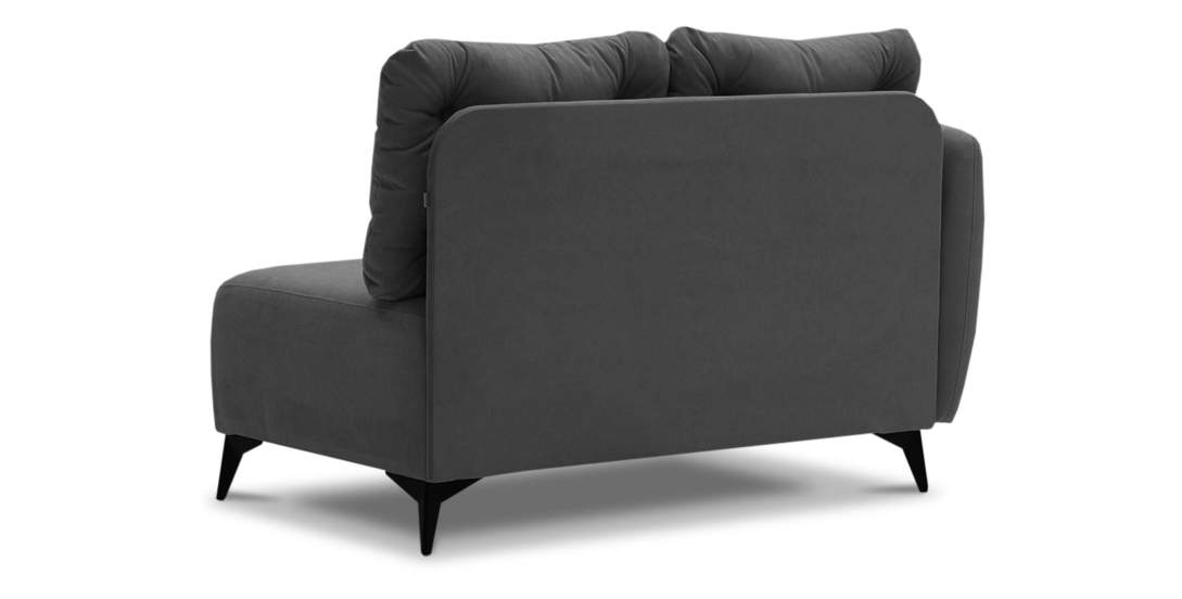 Угловая кушетка Тиволи 120 Серый велюр