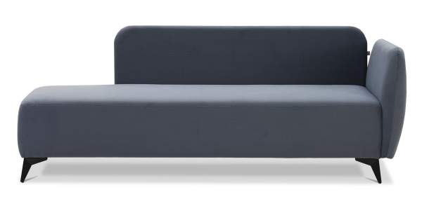 Угловая кушетка Тиволи 190 Cеро-синий велюр Уцененный