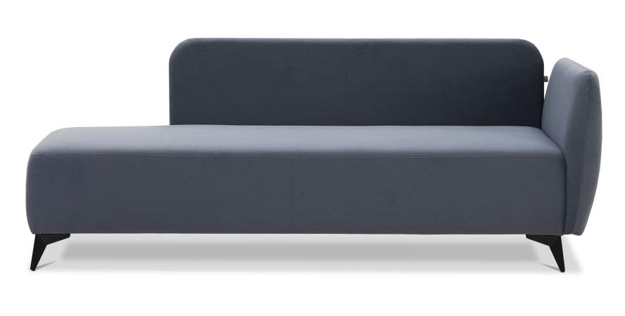Угловая кушетка Тиволи 190 Cеро-синий велюр Уцененный