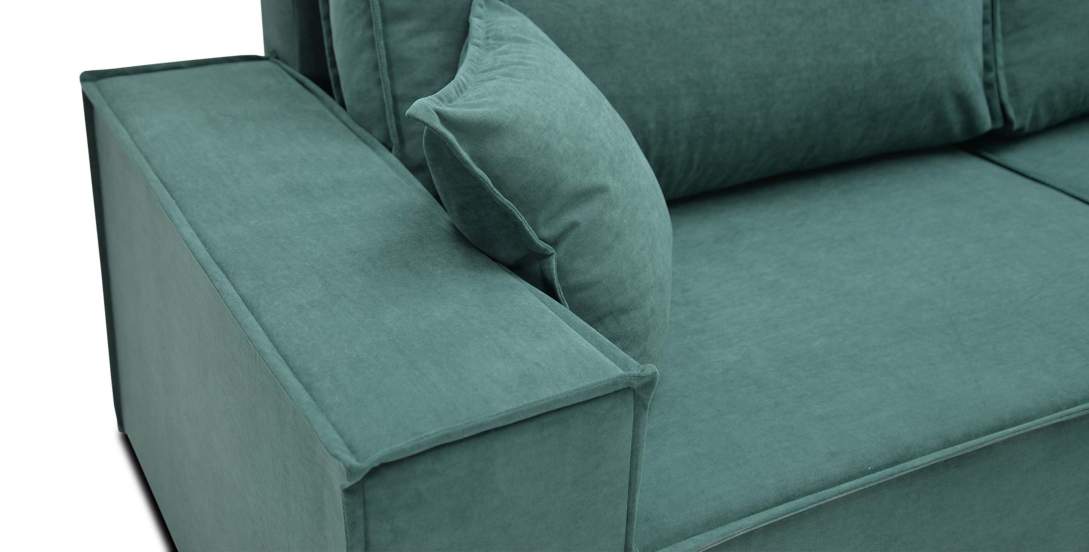 Угловой диван Фабио Max Изумрудный велюр