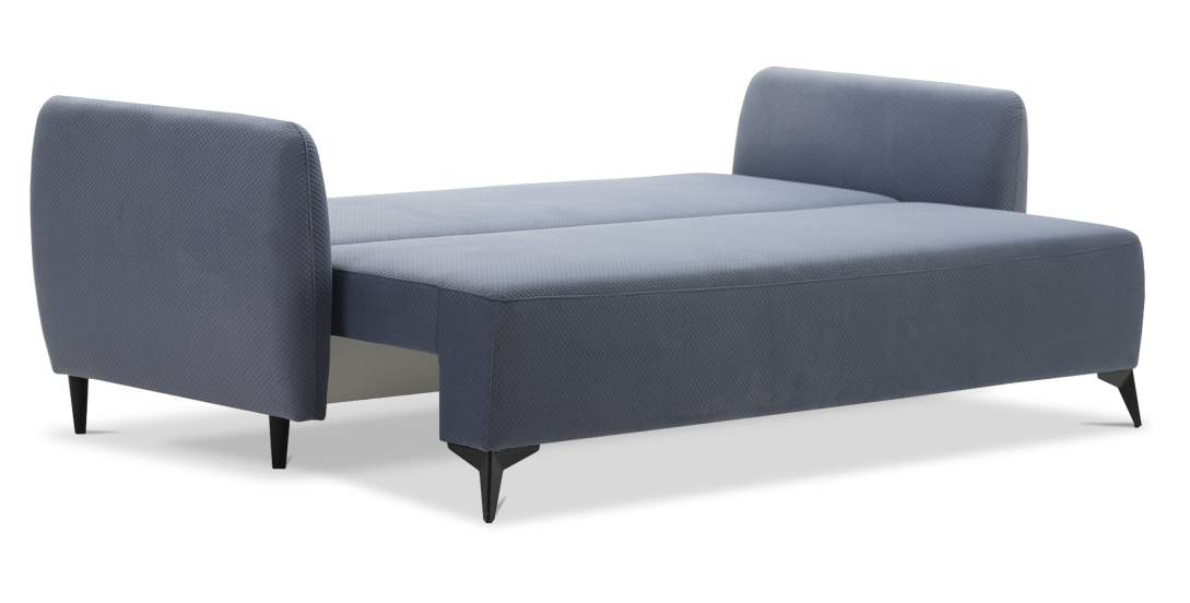 Прямой диван Тиволи Серо-синий велюр