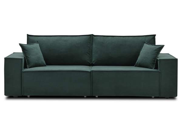 Прямой диван Фабио изумрудный велюр 