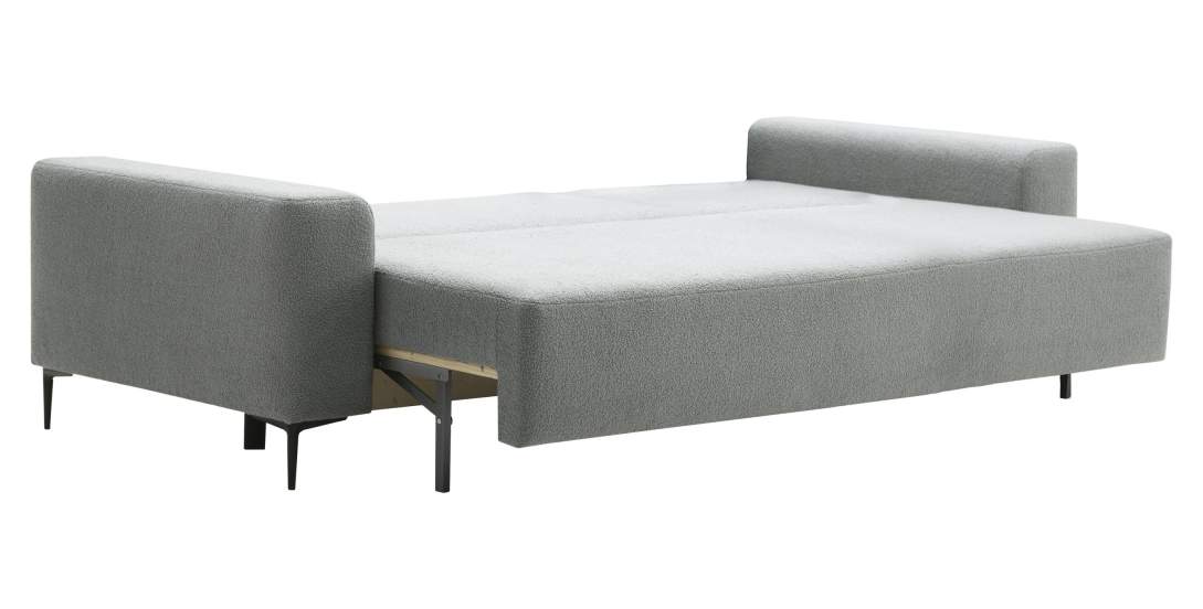 Прямой диван Вебер серебристый букле