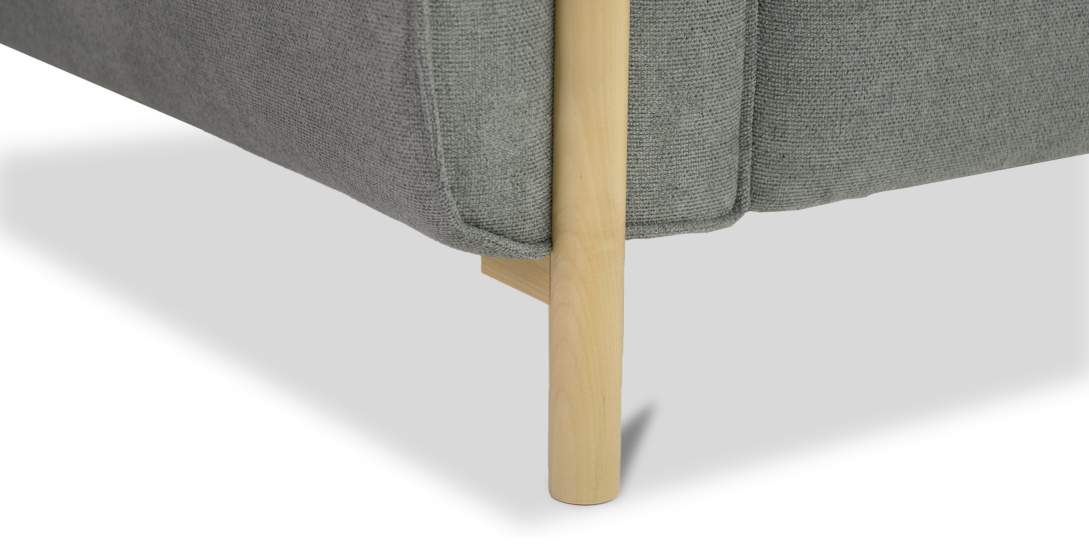 Прямой диван Тельда серый шенилл