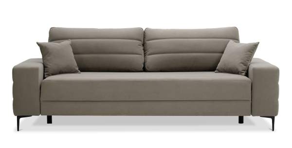 Прямой диван Белес миди коричневый велюр