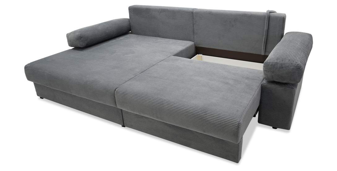 Угловой диван левый Тайлин Cтальной велюр