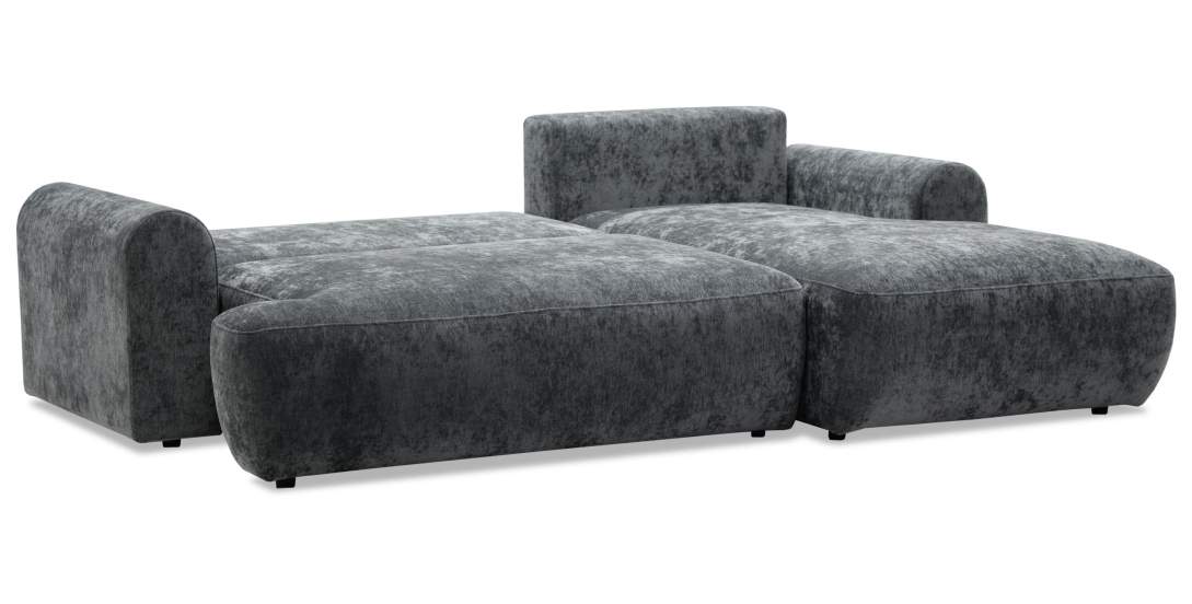 Угловой диван правый Кьянти Графитовый шенилл