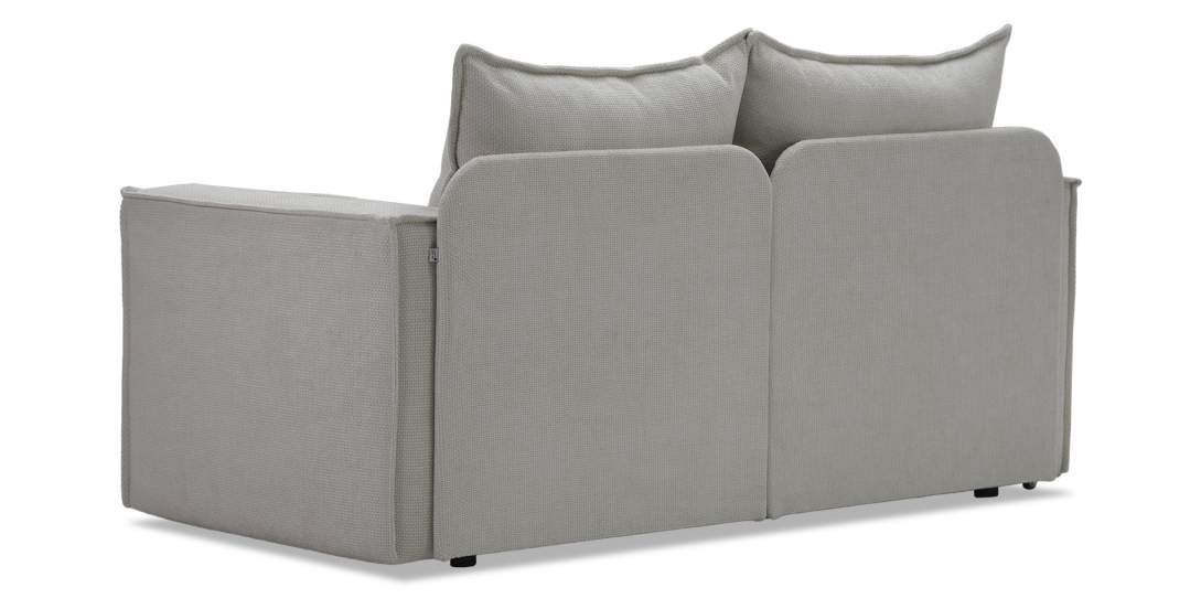 Прямой мини диван Бохо Жемчужный шенилл