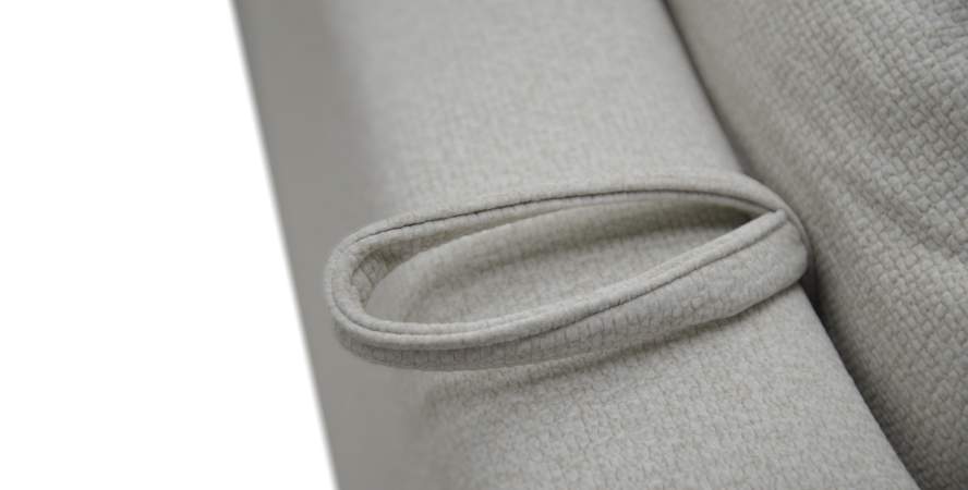 Угловой диван правый Трейд светло-бежевый велюр