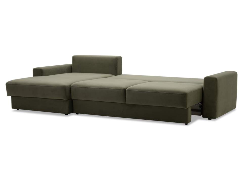 Угловой диван левый Вегас хаки велюр