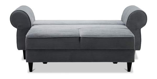 Прямой мини диван Гизела 140 серый велюр