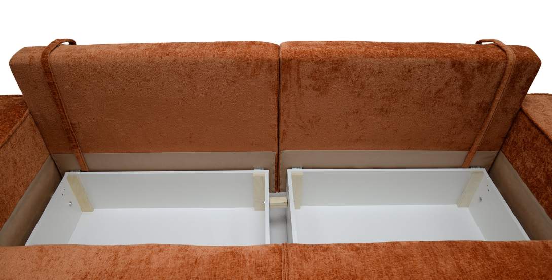 Прямой диван Фабио Терракотовый шенилл