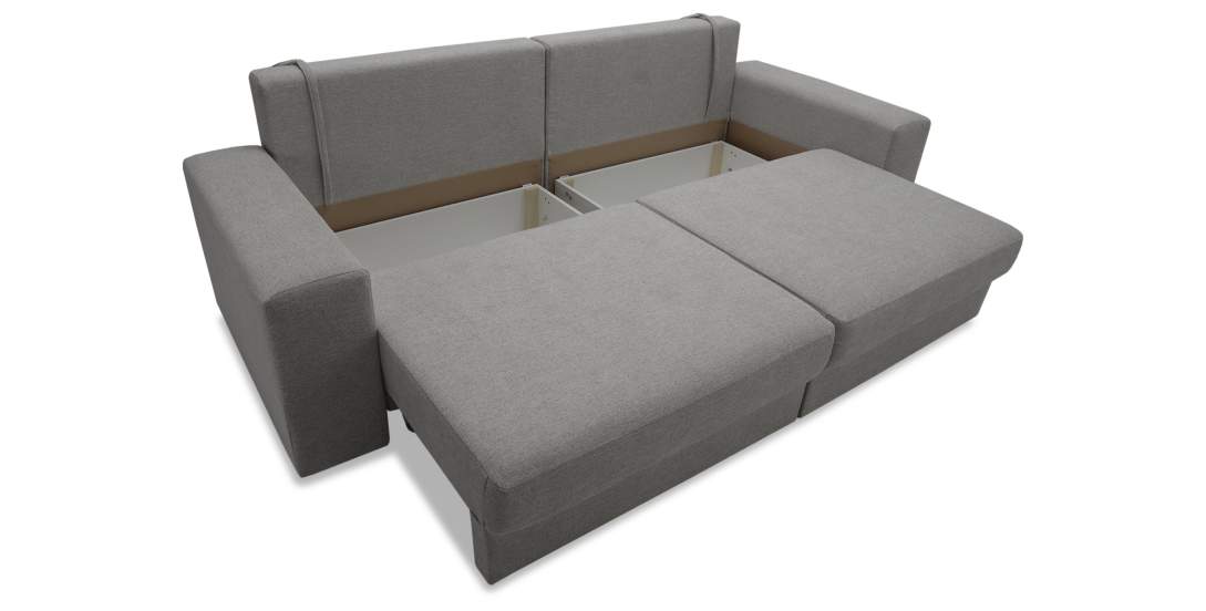 Прямой диван Рица Серо-фиолетовый меланж рогожка 