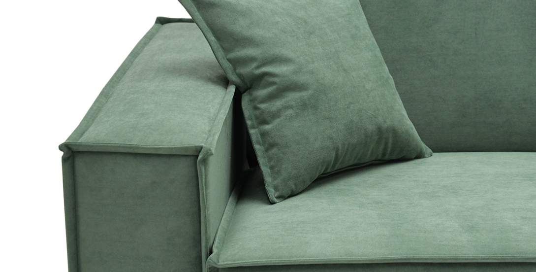 Прямой диван Авиньон Зеленый велюр