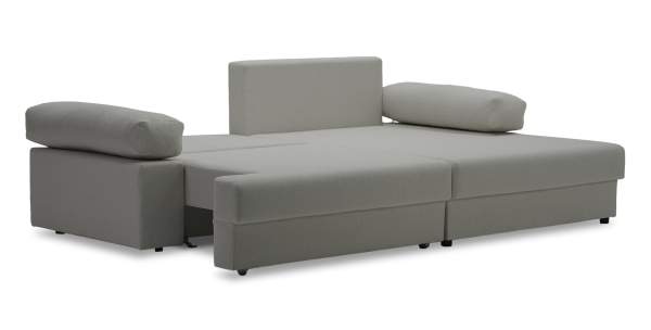 Угловой диван правый Трейд светло-бежевый велюр