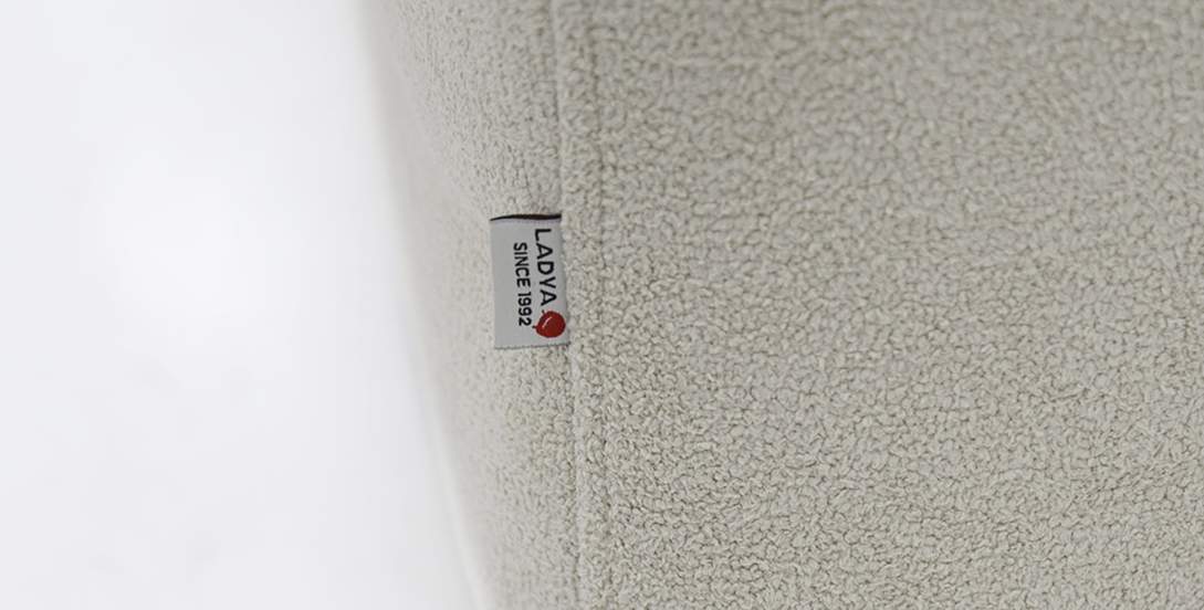 Угловой диван левый Белес Молочно-кремовый букле 